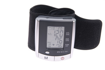 hand pressure gauge isolated on white background