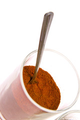 Paprika spice isolated on white background