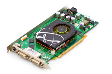 A videocard isolated on white
