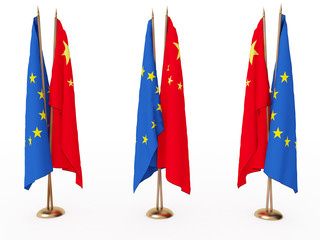 lags of China and the EU isolated white