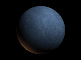 Illustration of planet isolated on black