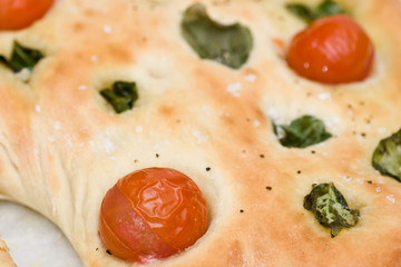 foccacia with tomatoes