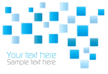 Blue mosaic background with space for text. Vector.