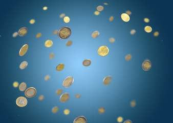 Euro coins background