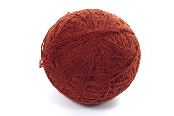 Brown Wool Yarn Skein