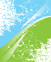 abstract blue and green background
