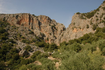 Fototapeta na wymiar Kritsa-Schlucht auf Kreta