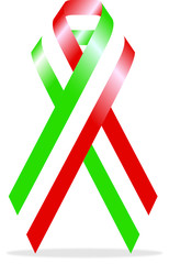 Fototapeta premium Italian Flag & Ribbon