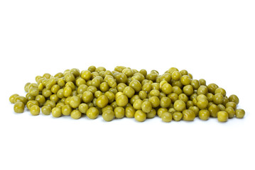 Small pile of conserved green peas
