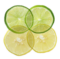 Fototapeta na wymiar Lime and lemon background
