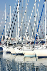 yachts in a harbour