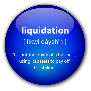 "liquidation" definition button