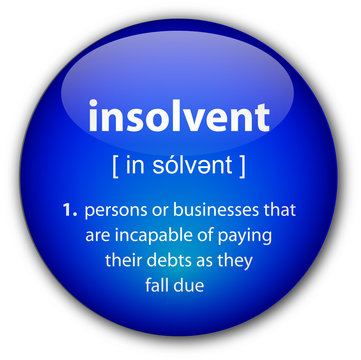 "insolvent" definition button