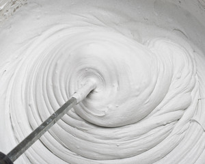 Mixing of a plaster