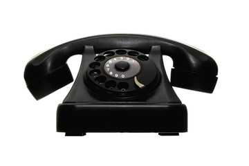 old vintage dial telephone black