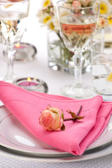 Romantic table settings
