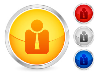 Fototapeta premium businessman button