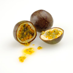 Passion fruit isolated on white background