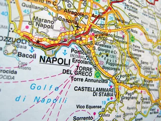 Foto op Plexiglas cartina napoli © Mi.Ti.