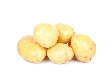 Stack of raw potatoes