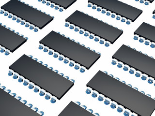 Computer microchip set