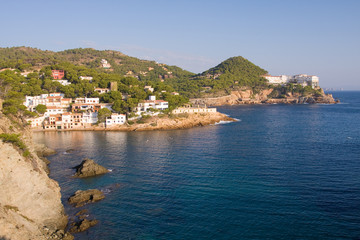 Naklejka na ściany i meble beautiful small village on the coast of Costa Brava, Spain