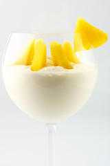 Cream with fruits