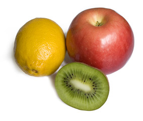 Apple, lemoт and kiwi