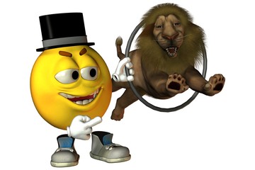 Smilie - Zirkus mit Löwe © Winne