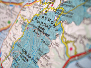 Naklejka premium cartina aspromonte