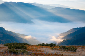 Mountain hazy daybreak