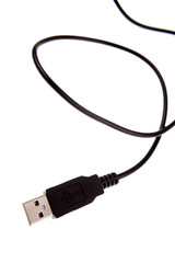 USB plug on white background