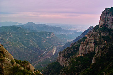 View from Montserrat Monastery - obrazy, fototapety, plakaty