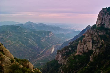 Deurstickers View from Montserrat Monastery © Jerzy Szyper