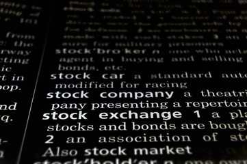 Stock Exchange Defined on Black