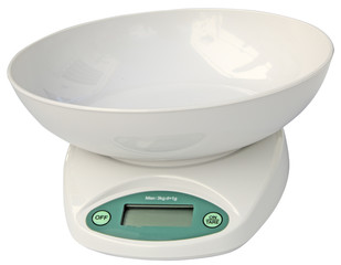 balance de cuisine sur fond blanc