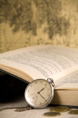 Vintage watches and book