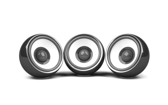 three black speakers
