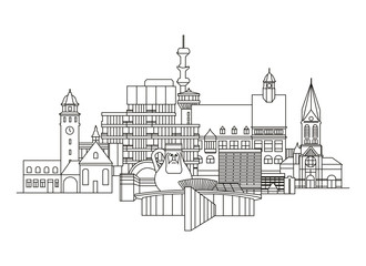 Obraz premium Frechen Skyline