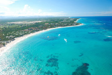 Obraz na płótnie Canvas Karaibów plaża z lotu ptaka