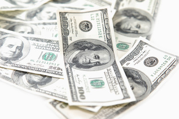 One hundred dollar banknotes