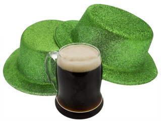 grüner Hut mit Schwarzbier, Saint Patricks day