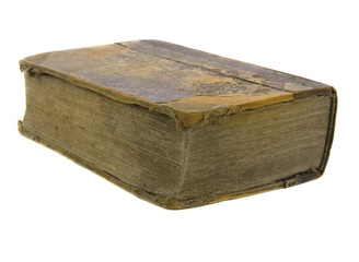very old bible on the white background