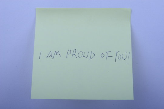 note of proud of you