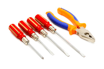 Screw-driver and pliers