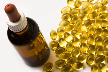 Braunglasflasche Omega3