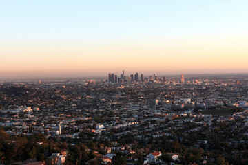 Naklejka na ściany i meble Sunset in Los Angeles