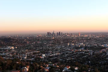 Zelfklevend Fotobehang Sunset in Los Angeles © Arkady Chubykin