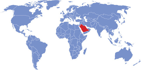 There is a global map of the world