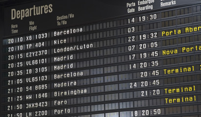 Fototapeta premium departures information board